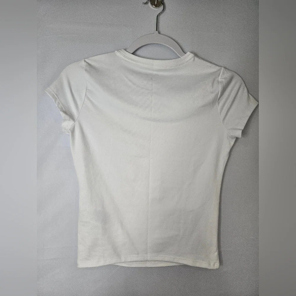 Hollister Crisp White Crewneck Tee Size Small - Picture 2 of 4